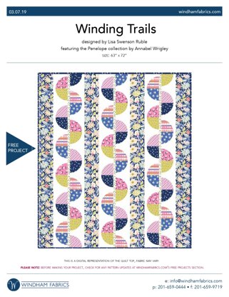 Windham Fabrics Winding Trails - Downloadable PDF