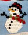 Snowman Bobble Stitch Pillow