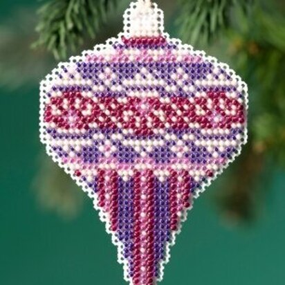 Mill Hill Beaded Holiday - Amethyst Pearl Beaded Ornament - 2.5inx3.25in