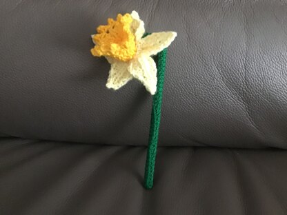 Hand knitted daffodils
