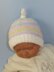 Baby Candy Stripe Topknot Beanie Hat