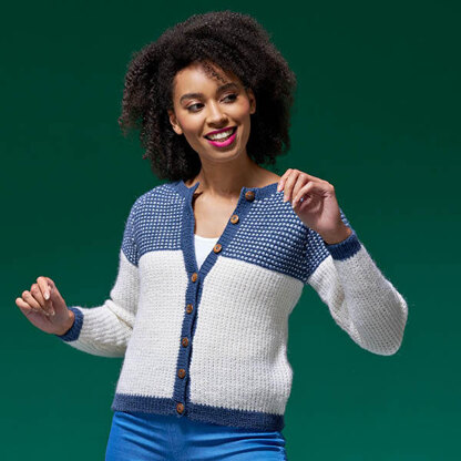 Abi Ribbed Raglan Cardigan in West Yorkshire Spinners ColourLab - DBP0149 - Downloadable PDF
