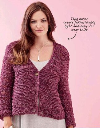 Drop Stitch v Neck Cardigan Knitting pattern by Sian Brown | LoveCrafts