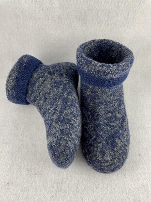 Mens Boot Slipper Felted Knit