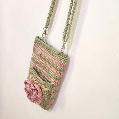 3D Rose Flower Phone Bag