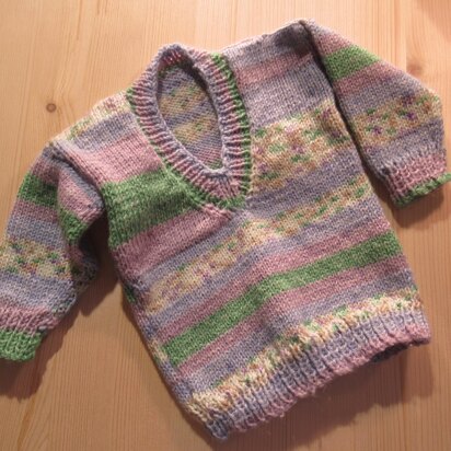 Baby Sea Drift V Neck Jumper