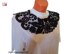 Detachable black lace crochet collar