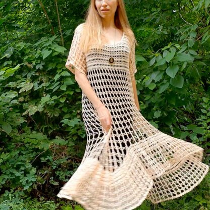 Palmetto Bay Cotton Crochet Knit Cover Up Maxi Dress - Taupe - LAST CH –  VICI