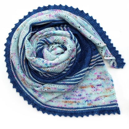 Blue Impression Shawl