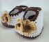 Crocheted Baby Girls Shoes Booties