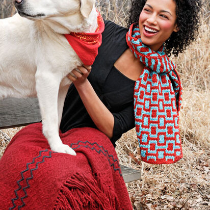 Aztec Scarf in Spud & Chloe Sweater - 9501 (Downloadable PDF)