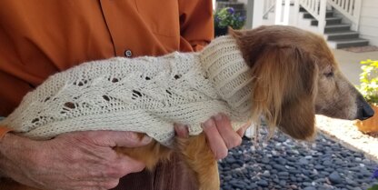 Wavy Ribbon Mini-Doxie Sweater
