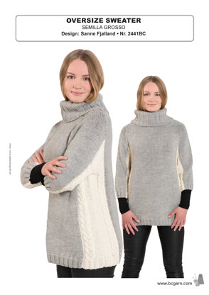 Oversize Sweater in BC Garn Semilla Grosso - 2441BC - Downloadable PDF