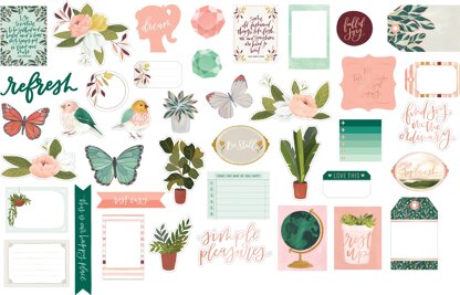 American Crafts One Canoe Two Willow Cardstock Die-Cuts 40/Pkg - W/Copper Foil Accents