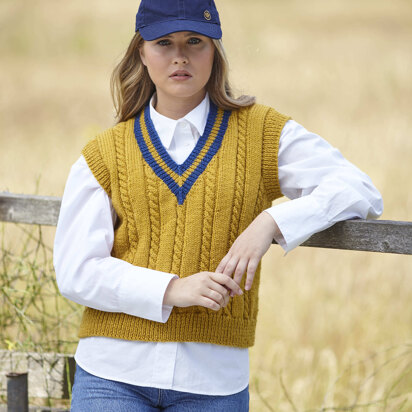 Ladies Sweater and Tank knitted in King Cole Fashion Aran - P6097 - Leaflet