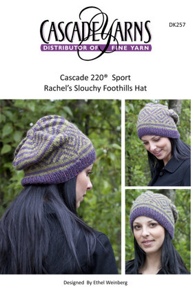 Rachel's Slouchy Foothills Hat in Cascade 220 Sport - DK257