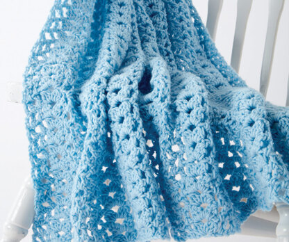 Cluster Waves Crochet Baby Blanket in Caron One Pound - Downloadable PDF