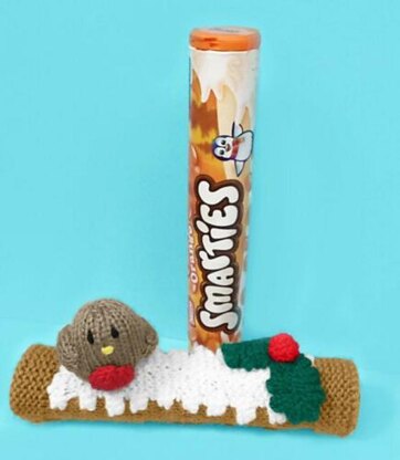 Yule Log Smarties Holder