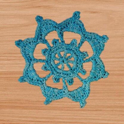 A crochet round motif - coaster pdf pattern