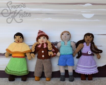 Easy-Knit Dress-Up Doll Clothes Knitting Pattern Snoo's Knits
