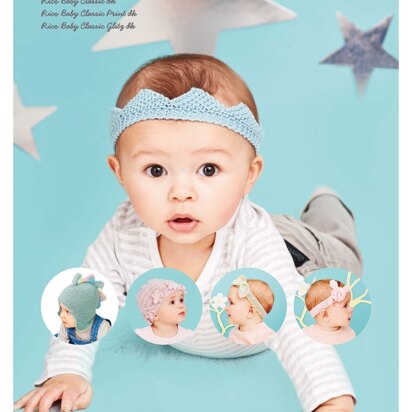 Hats and Headbands in Rico Baby Classic DK, Baby Classic Print DK & Baby Classic Glitz DK - 612 - Downloadable PDF