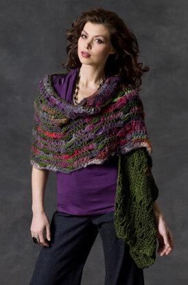 Musical Shells Shawl in Red Heart Boutique Magical - LW2950 - Downloadable PDF