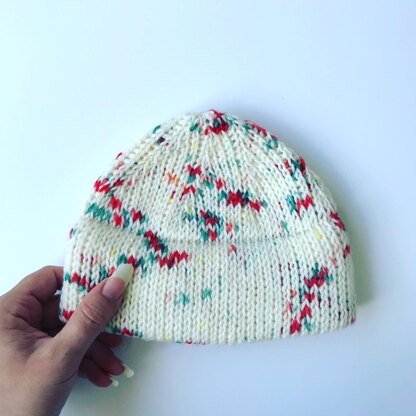 Double brim crocheted hat