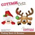 CottageCutz Dies - Peeking Santa & Reindeer, 1.8" To 2.4"