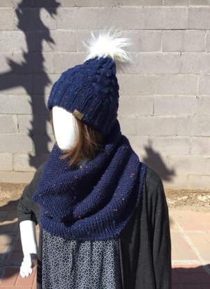 Braided Cable Knit Hat & Scarf set