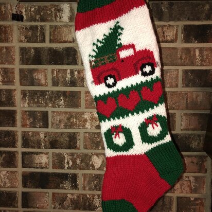 Christmas Truck Stocking