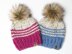 Pinstripe Color Block Chunky Hat Toque Baby Child Women
