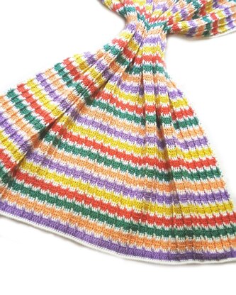 Colorful Stripes Crochet Blanket Pattern