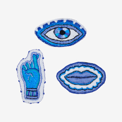 DMC X Il Est Un Air - Body Parts Embroidery Patches Pattern - PAT1916 - Downloadable PDF