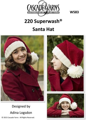 Cascade Yarns W583 Santa Hat (Free)