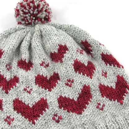 V is for Valentine Pom Pom Hat