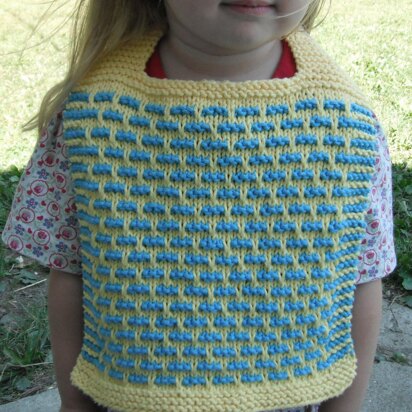 Ribbon Stitch Toddler Bib and Washcloth Set