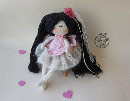 Doll clothes dress marshmallow