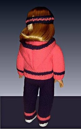 Doll clothes knitting pattern. Fits American Girl Doll.18 inch