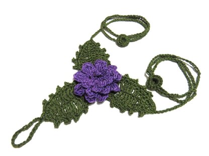 Flower and leaves barefoot sandals