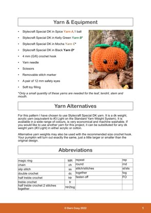 Patch the Pumpkin Amigurumi