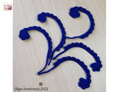 Curl crochet vintage blue