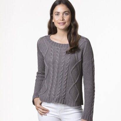Sombra Pullover - Sweater Knitting Pattern for Women in Tahki Yarns Malibu