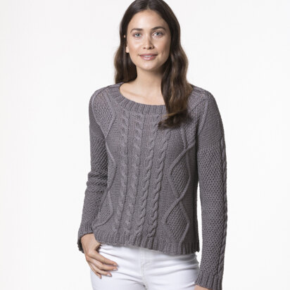 Sombra Pullover - Jumper Knitting Pattern for Women in Tahki Yarns Malibu