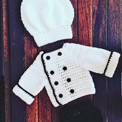 Baby Chef's Hat Coat Diaper Cover - Windlyn Set