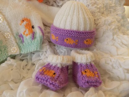 Premature Baby Sea Collection Cardi & Octopus Set