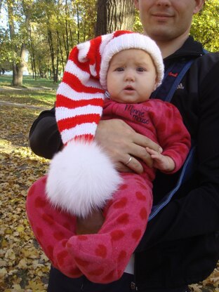 Baby Santa Hat with Pom Pom