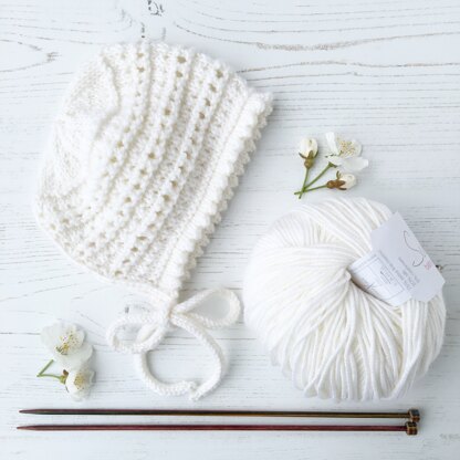 White Baby Bonnet