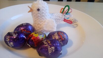 PDF download Easter baby chicks DK knitting pattern chocolate mini eggs cover