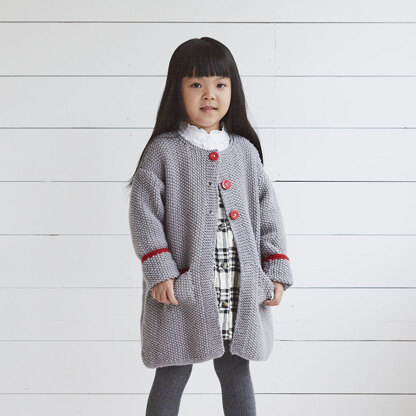 Esme Coat - Knitting Pattern in Debbie Bliss Cashmerino Aran - Downloadable PDF