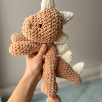 Dinosaur comforter. Dragon snuggler. Cute Amigurumi. Crochet. PDF.